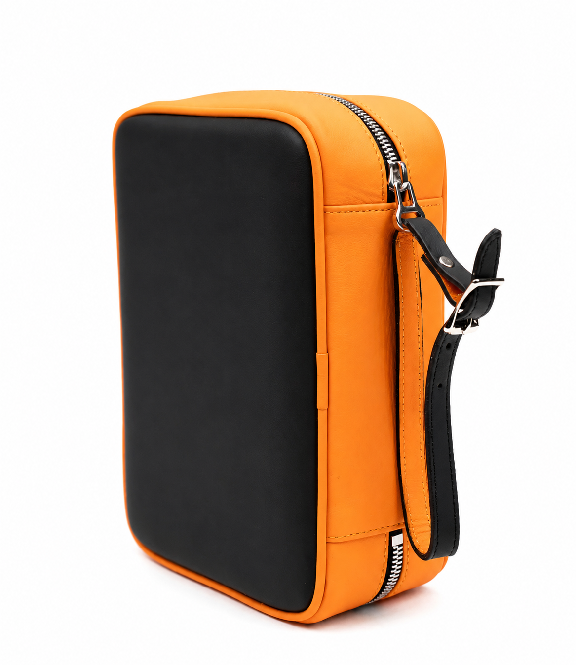 Havana Traveler - Black and Orange Leather