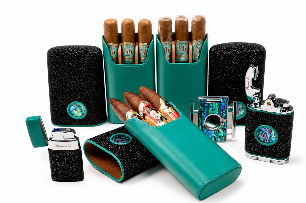 Gatsby Lighter - Abalone and Stingray Leather Collection