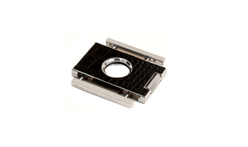 The "Elite" Cigar Cutter - Croco Pattern Black