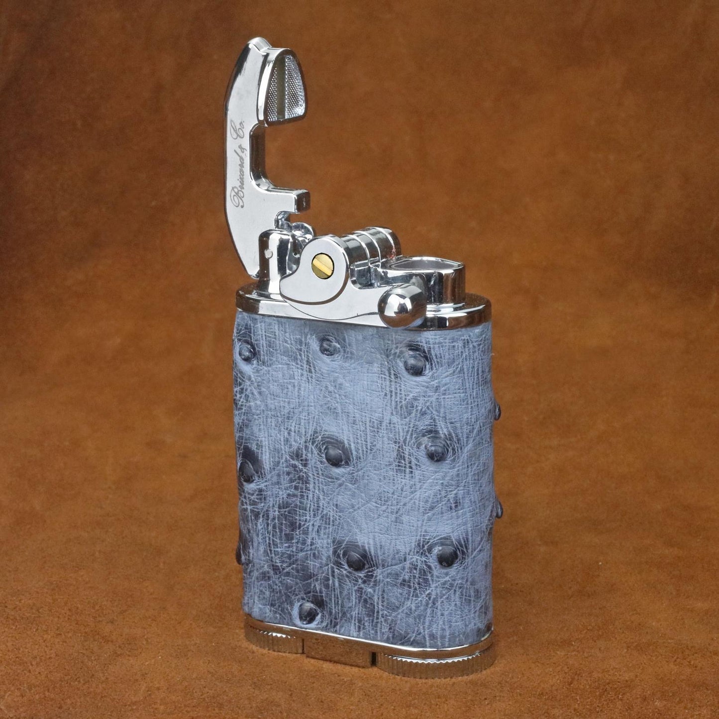 Gatsby Lighter - "American Blue Jeans" Ostrich