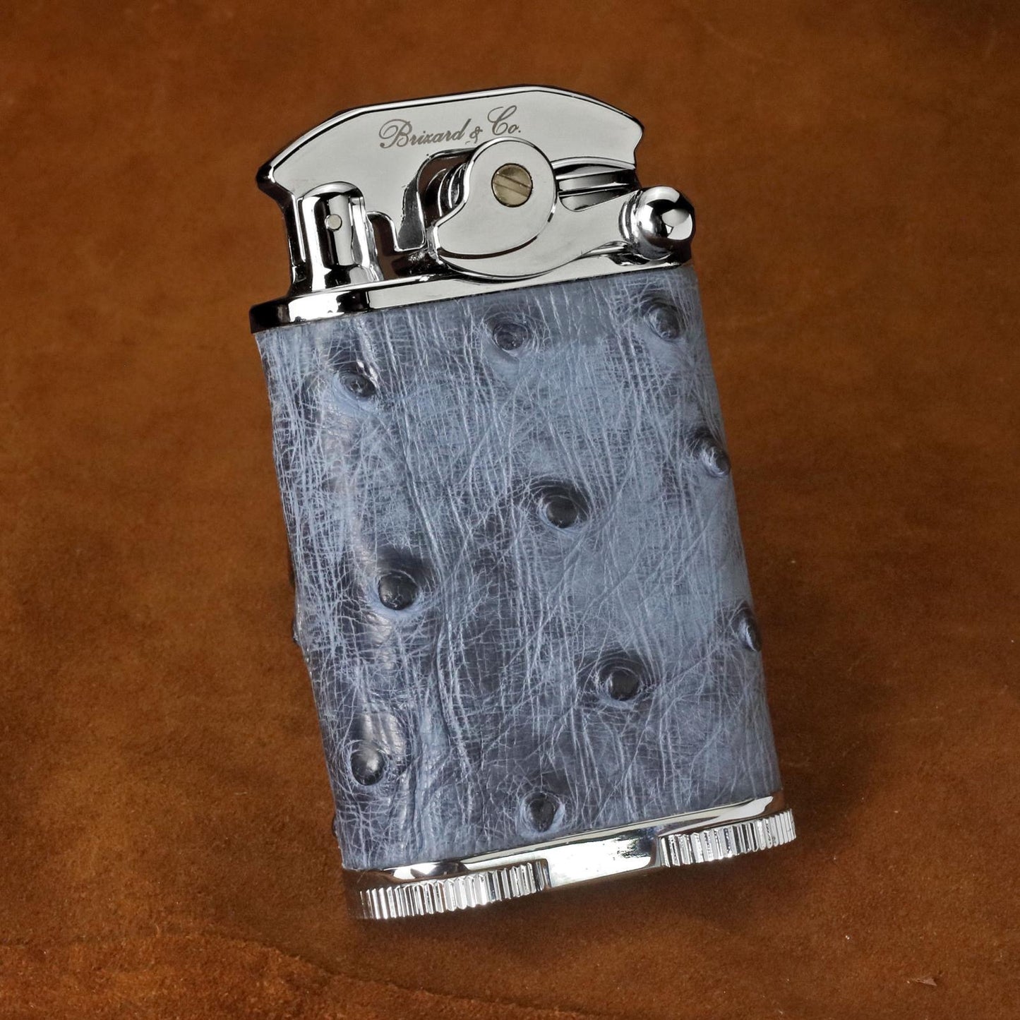 Gatsby Lighter - "American Blue Jeans" Ostrich