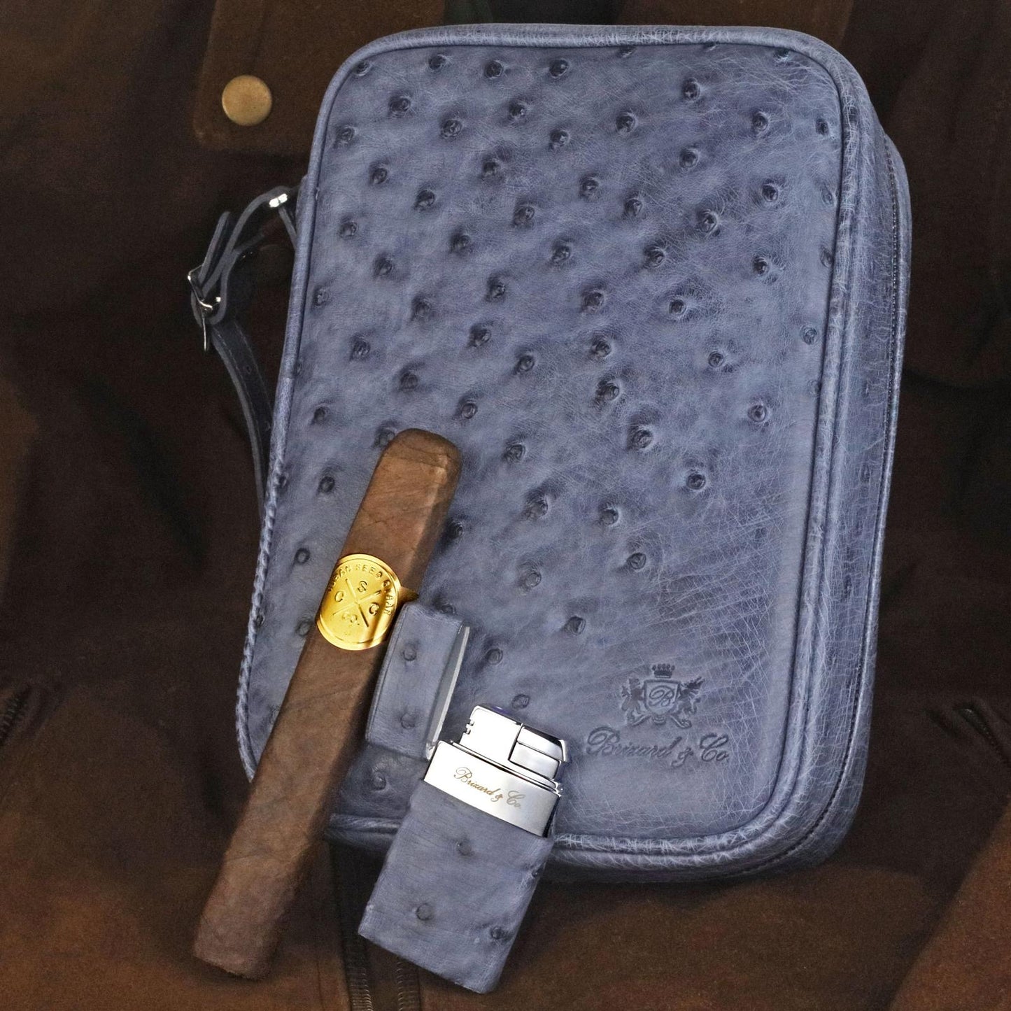 Havana Traveler - "American Blue Jeans" Ostrich