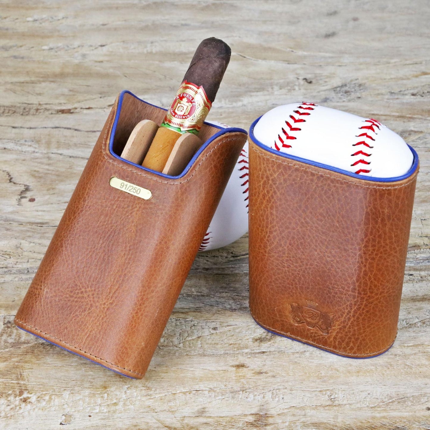 The "Show Band" 3 Cigar Case - "Home Run" Collection (Limited Edition)