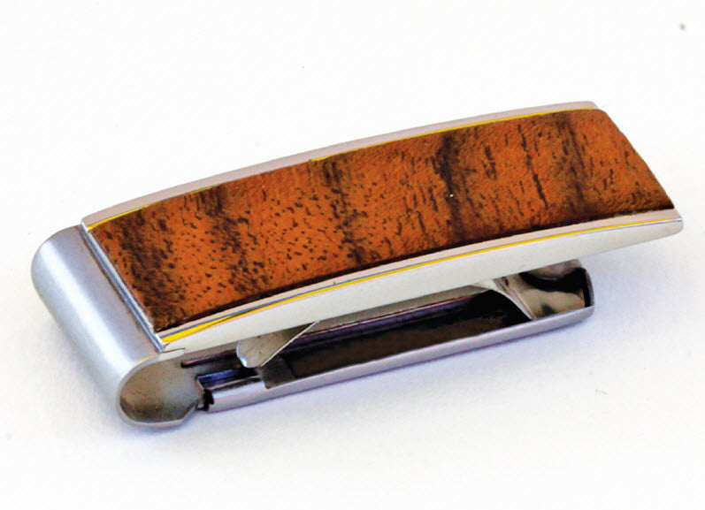 Money Clip - Curly Walnut
