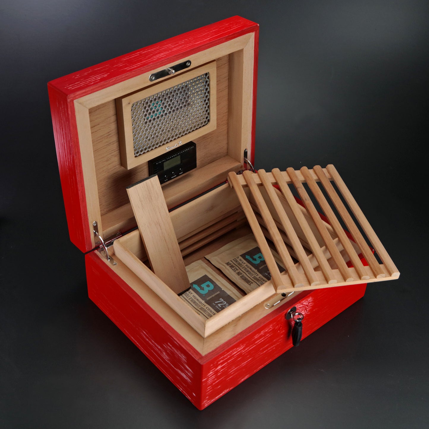 The "Royal Oak Collection" Humidor - Fire Truck Red (30/40 Count)