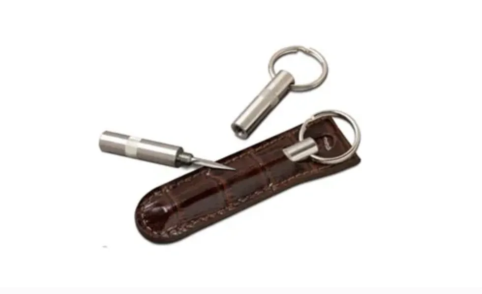 The "Trilogy" Cigar Punch - Croco Pattern Tobacco