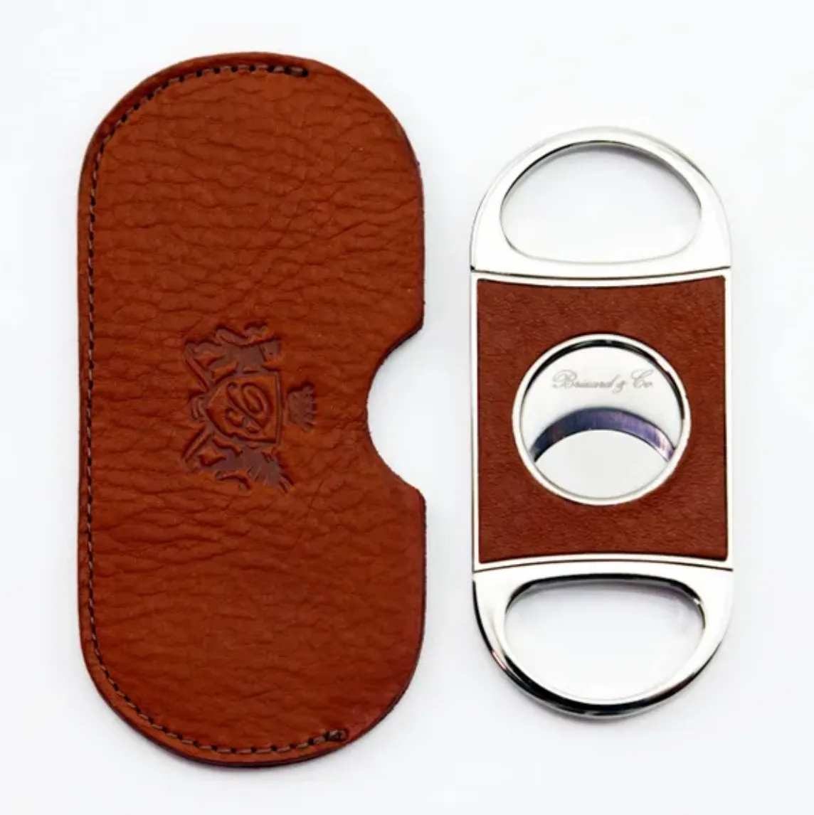 Double Guillotine Series 2 Cutter - Tan Leather