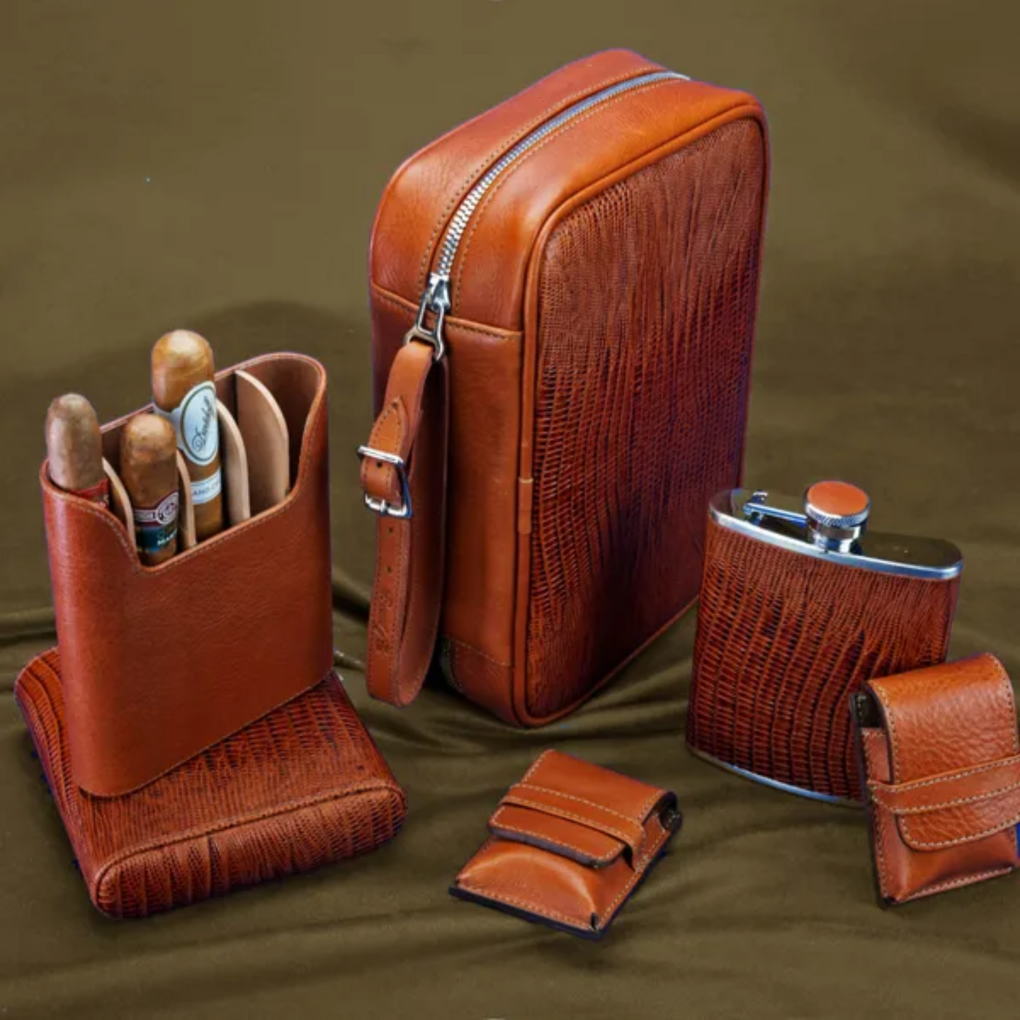 The Flask - Lizard Pattern Havana