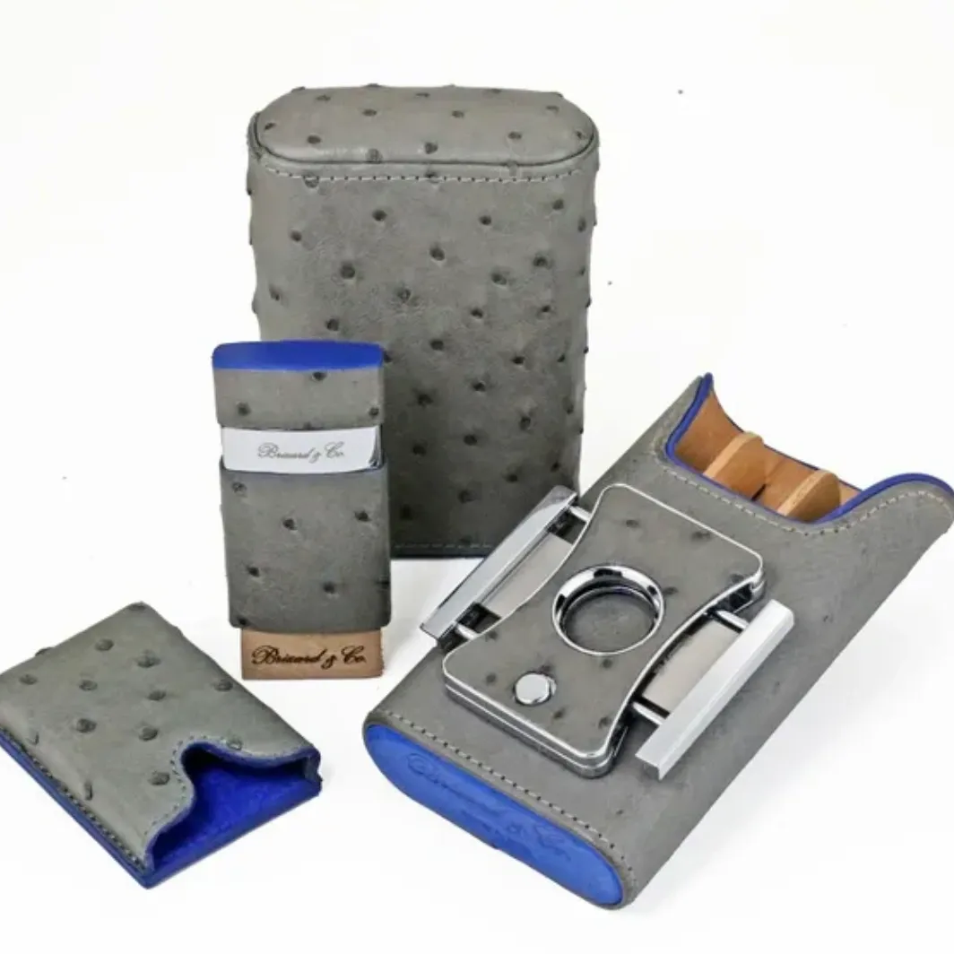 Venezia Lighter - Gray and Blue Ostrich