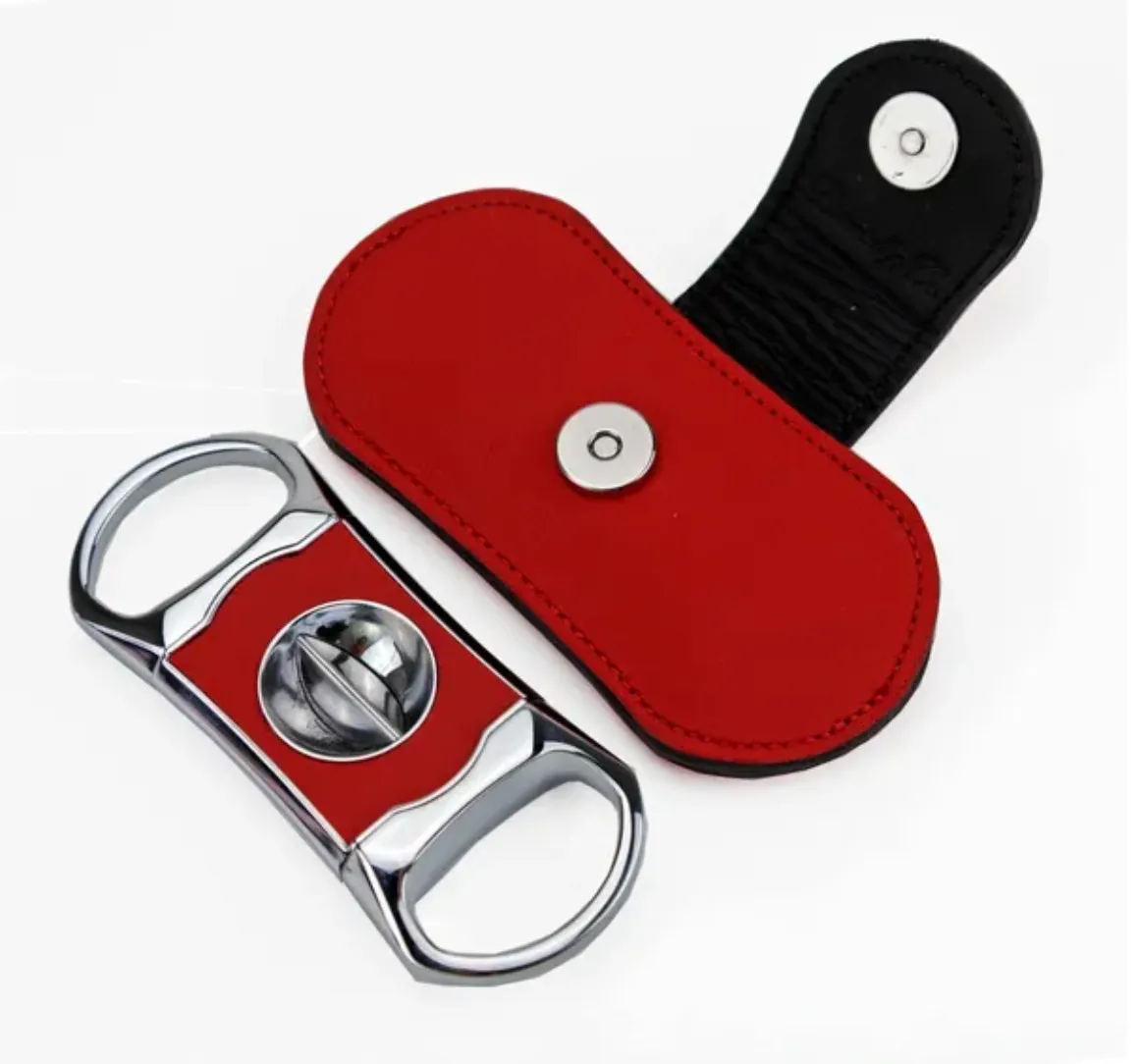 The "V" Cutter - Red and Black Leather