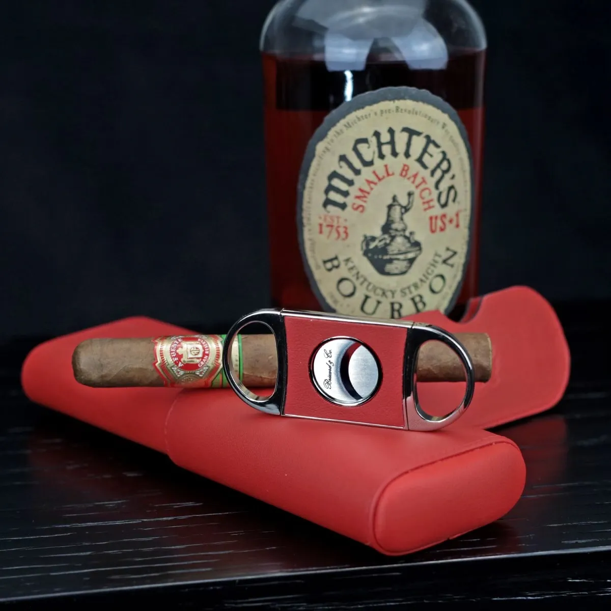 Double Guillotine Series 2 Cutter - Red Leather