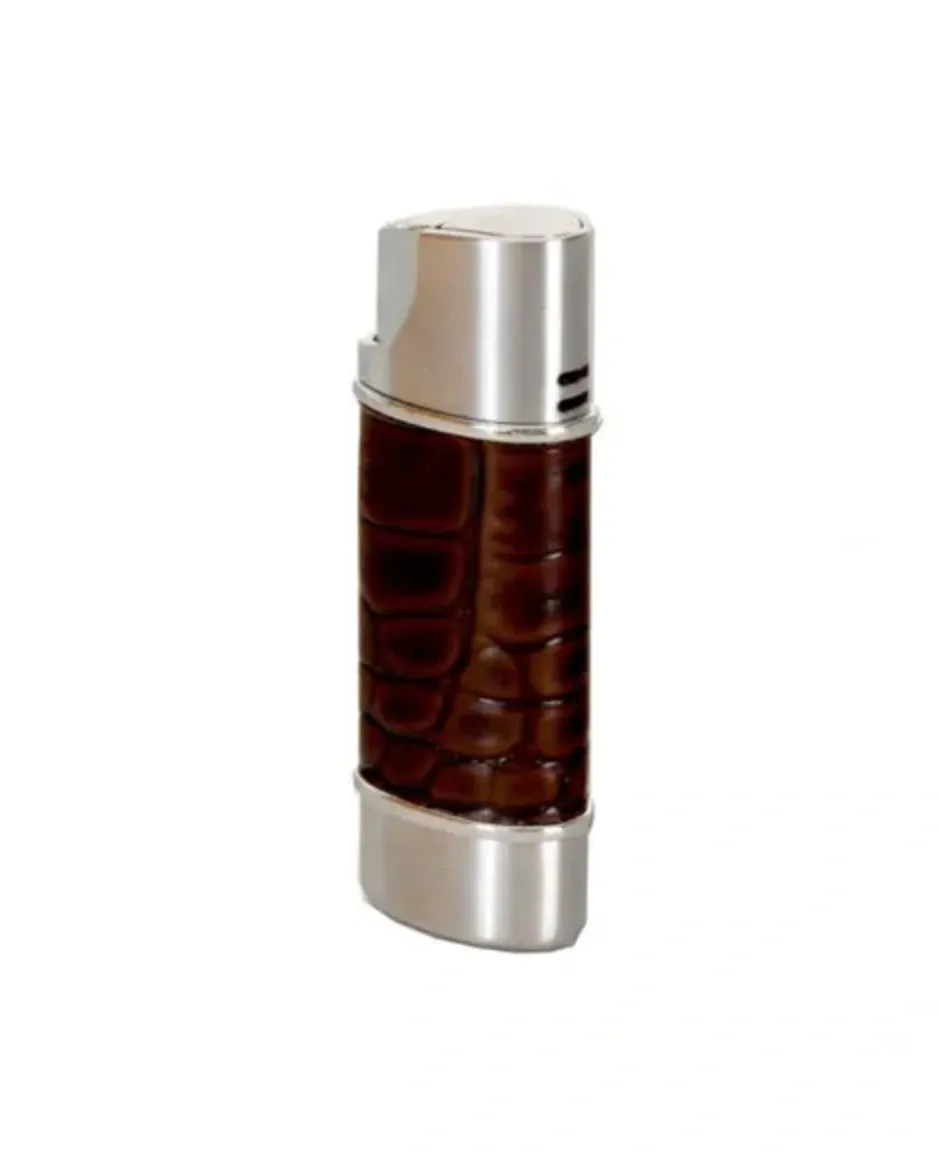 The "Nano" Lighter - Croco Pattern Tobacco