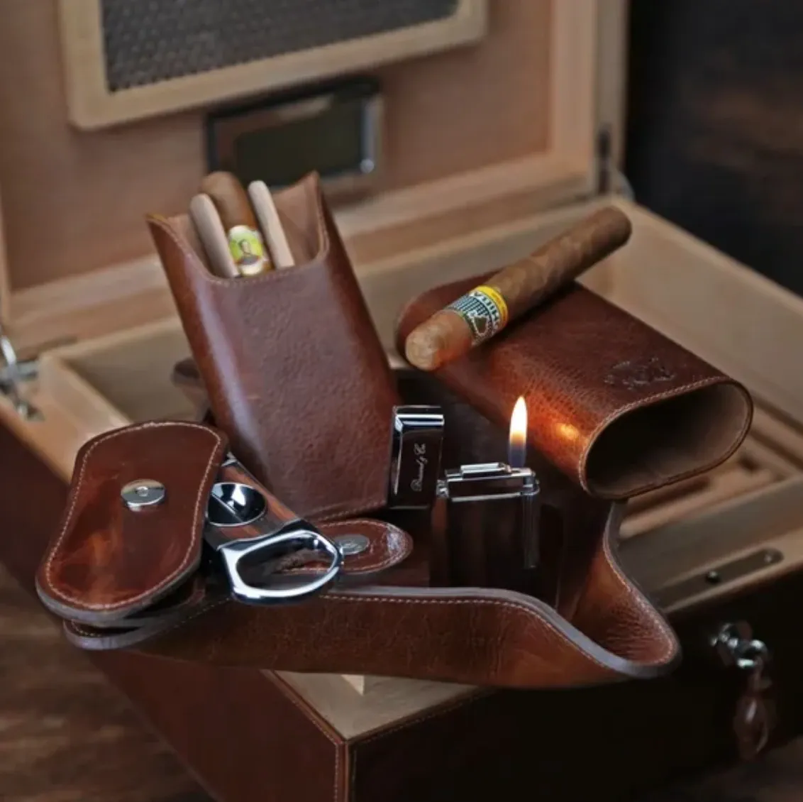 The "Eternel" Double Soft Flame Lighter - Macassar Ebony
