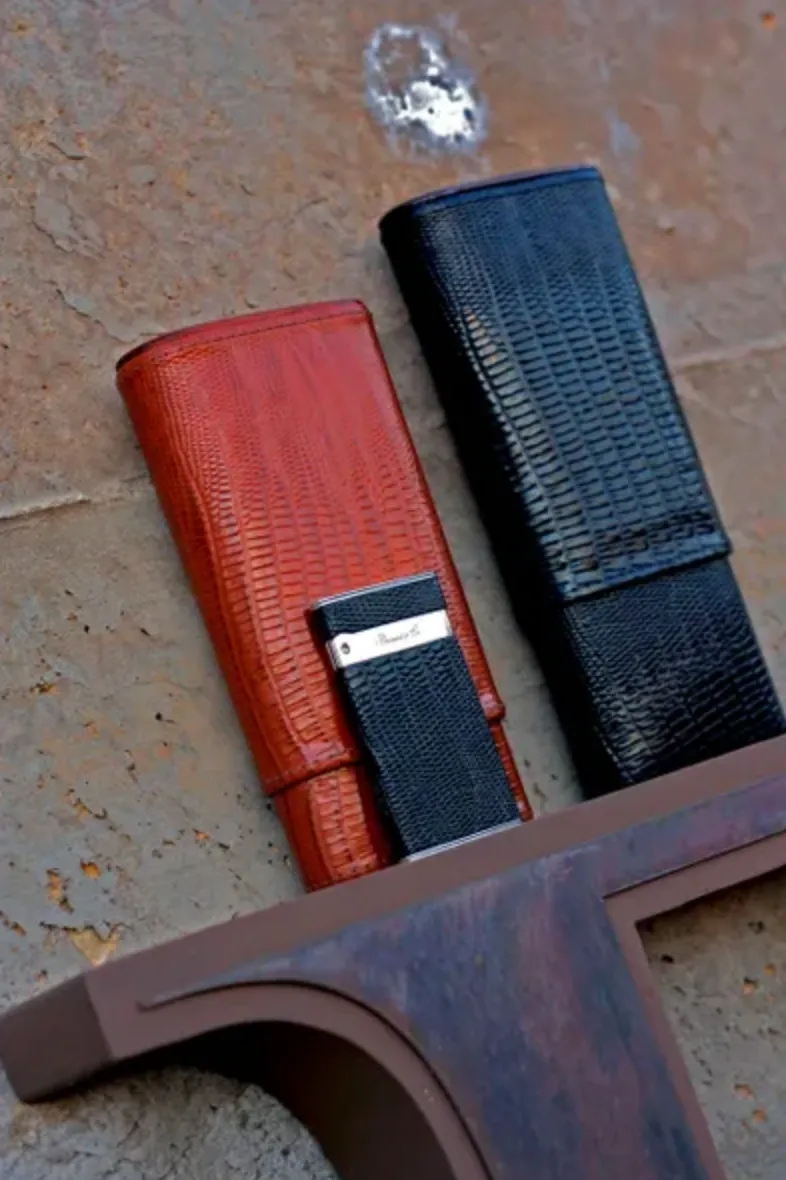 The "Sottile" Lighter - Lizard Pattern Black