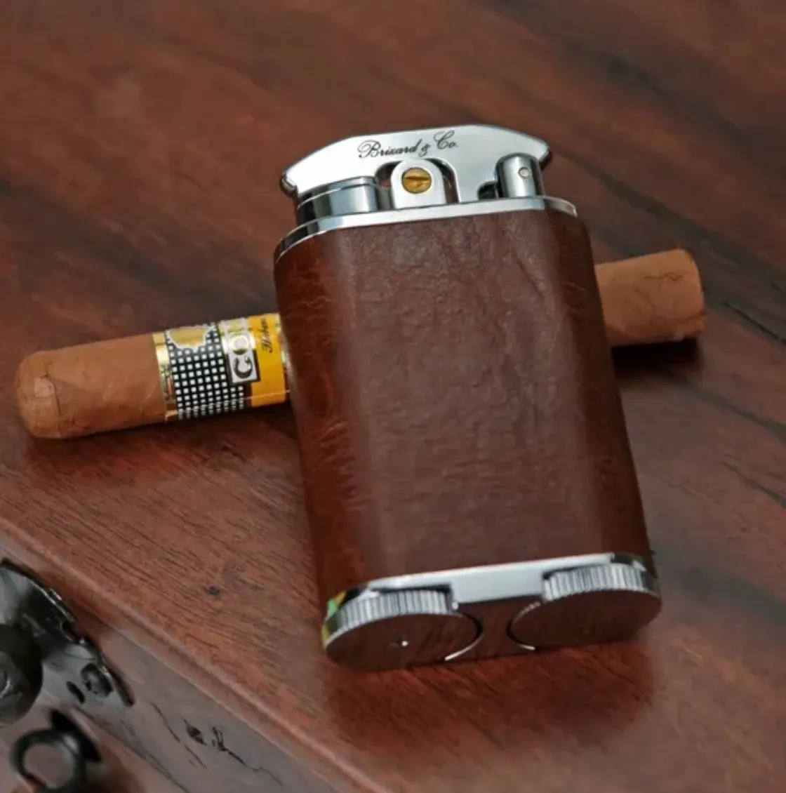 Gatsby Lighter - Antique Saddle Leather