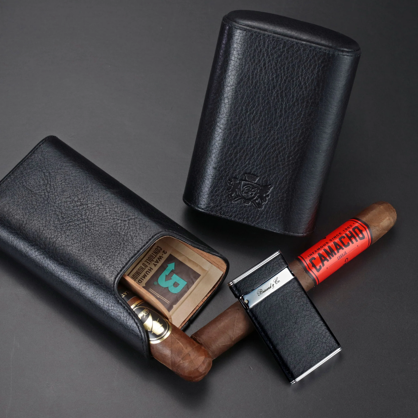 The "Sottile" Lighter - Black Leather