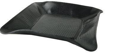 The "Valet" Leather Tray - Lizard Pattern Black