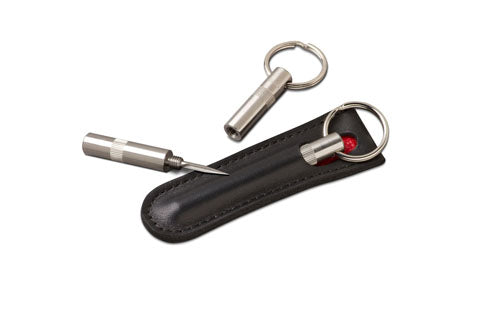 The "Trilogy" Cigar Punch - Black Leather
