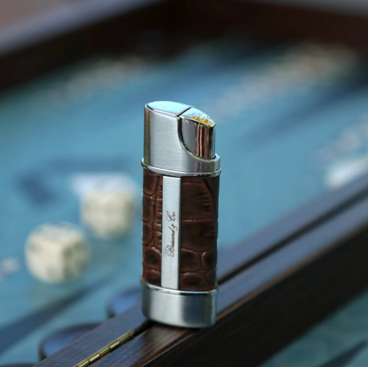The "Nano" Lighter - Croco Pattern Tobacco