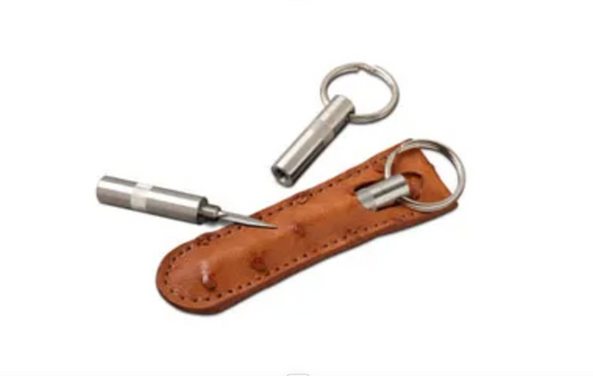 The "Trilogy" Cigar Punch - Ostrich Tan