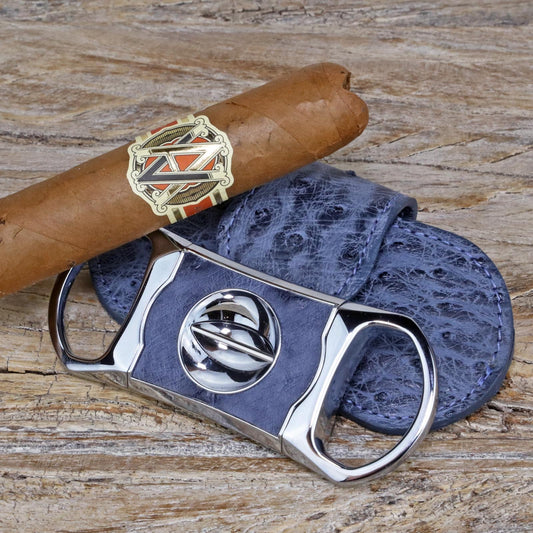 The "V" Cutter - "American Blue Jeans" Ostrich