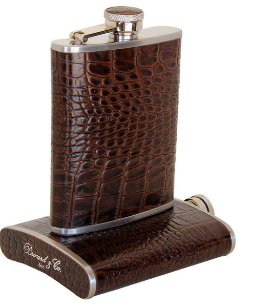 The Flask - Croco Pattern Tobacco