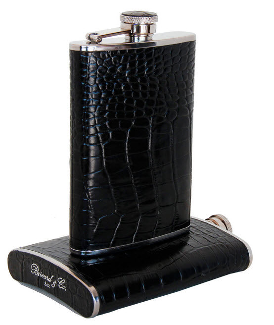 The Flask - Croco Pattern Black