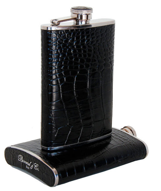 The Flask - Croco Pattern Black