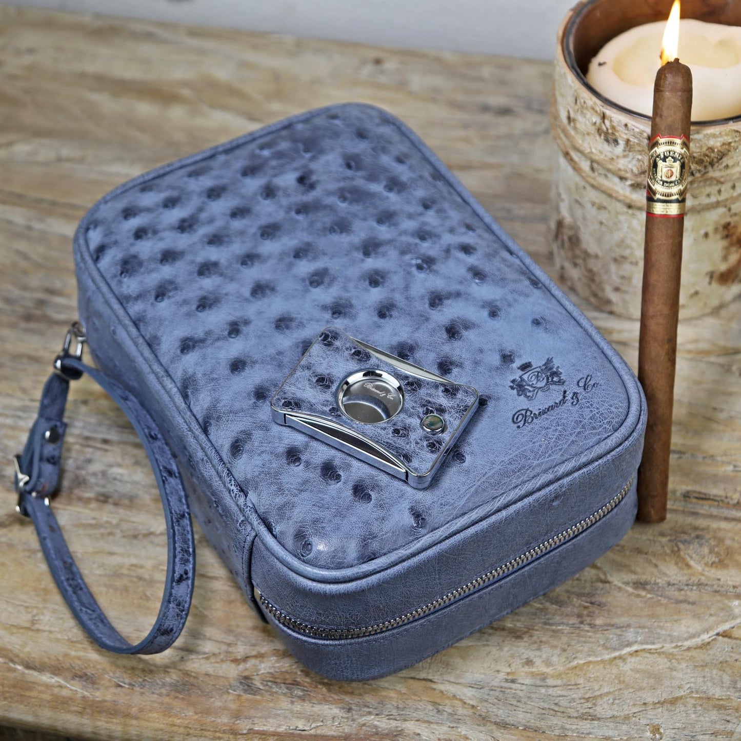 Havana Traveler - "American Blue Jeans" Ostrich