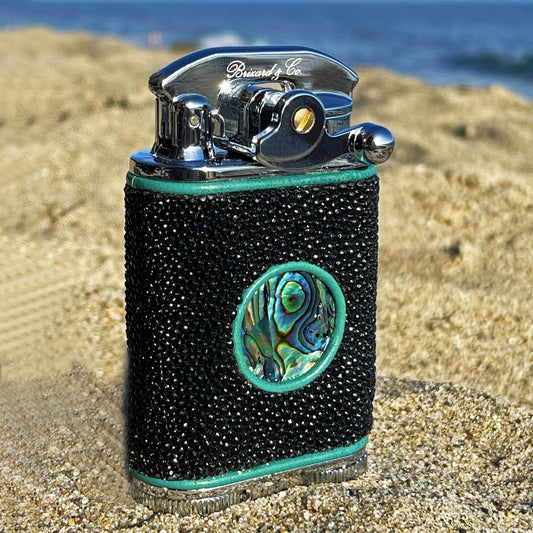 Gatsby Lighter - Abalone and Stingray Leather Collection