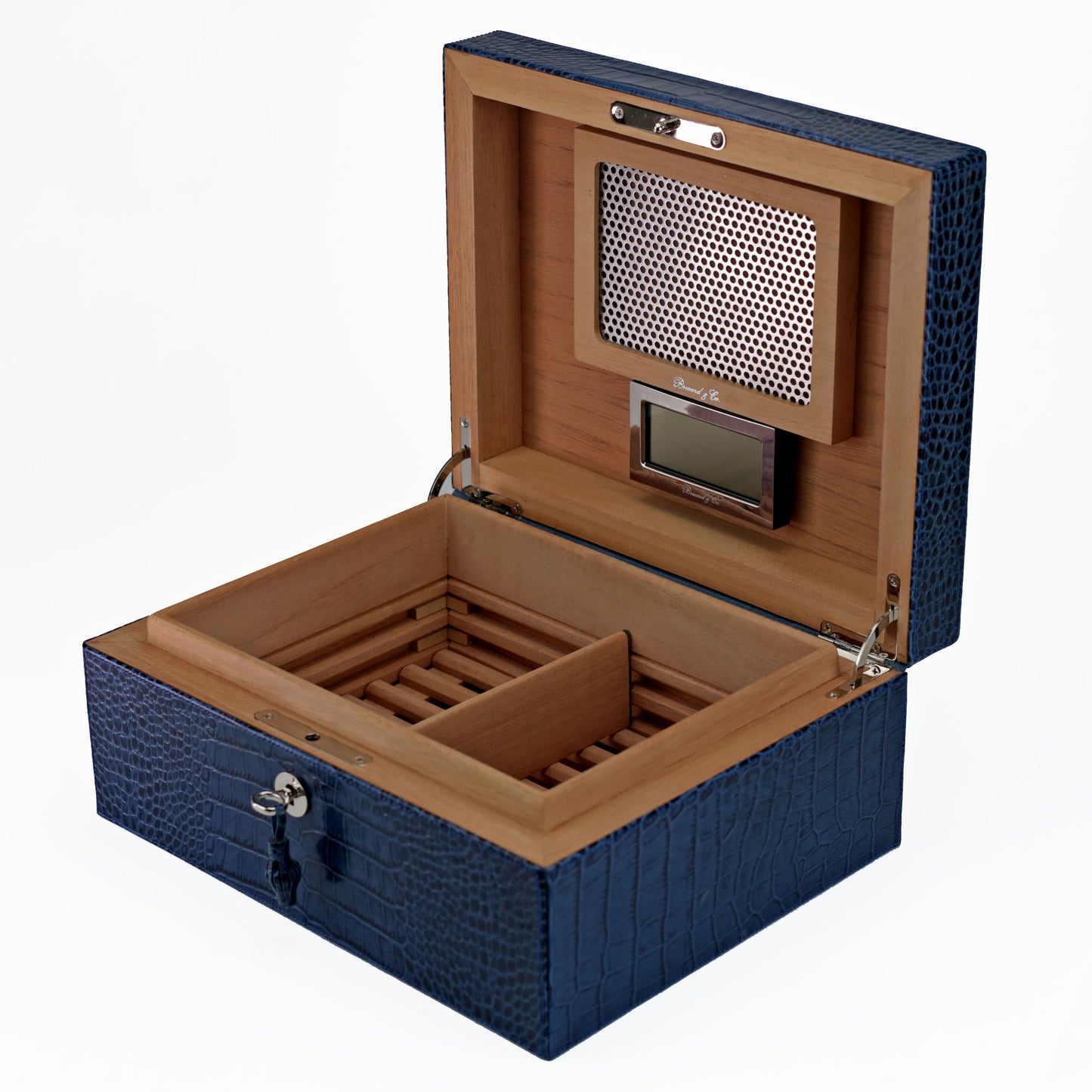 The "Airflow" Cigar Humidor - Indigo Croco Pattern (30/40 Count)