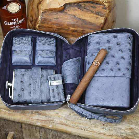 Havana Traveler - "American Blue Jeans" Ostrich