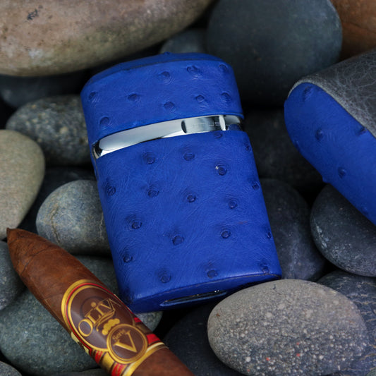 The "Triple Jet" Table Lighter - Ostrich Blue