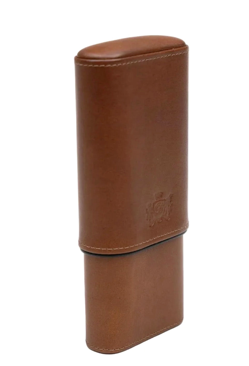 The "Show Band" 3 Cigar Case - Whisky and Black Leather