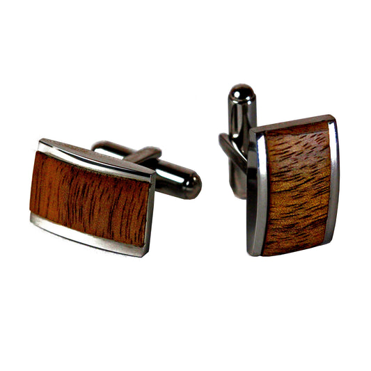 Cufflinks - Curly Walnut