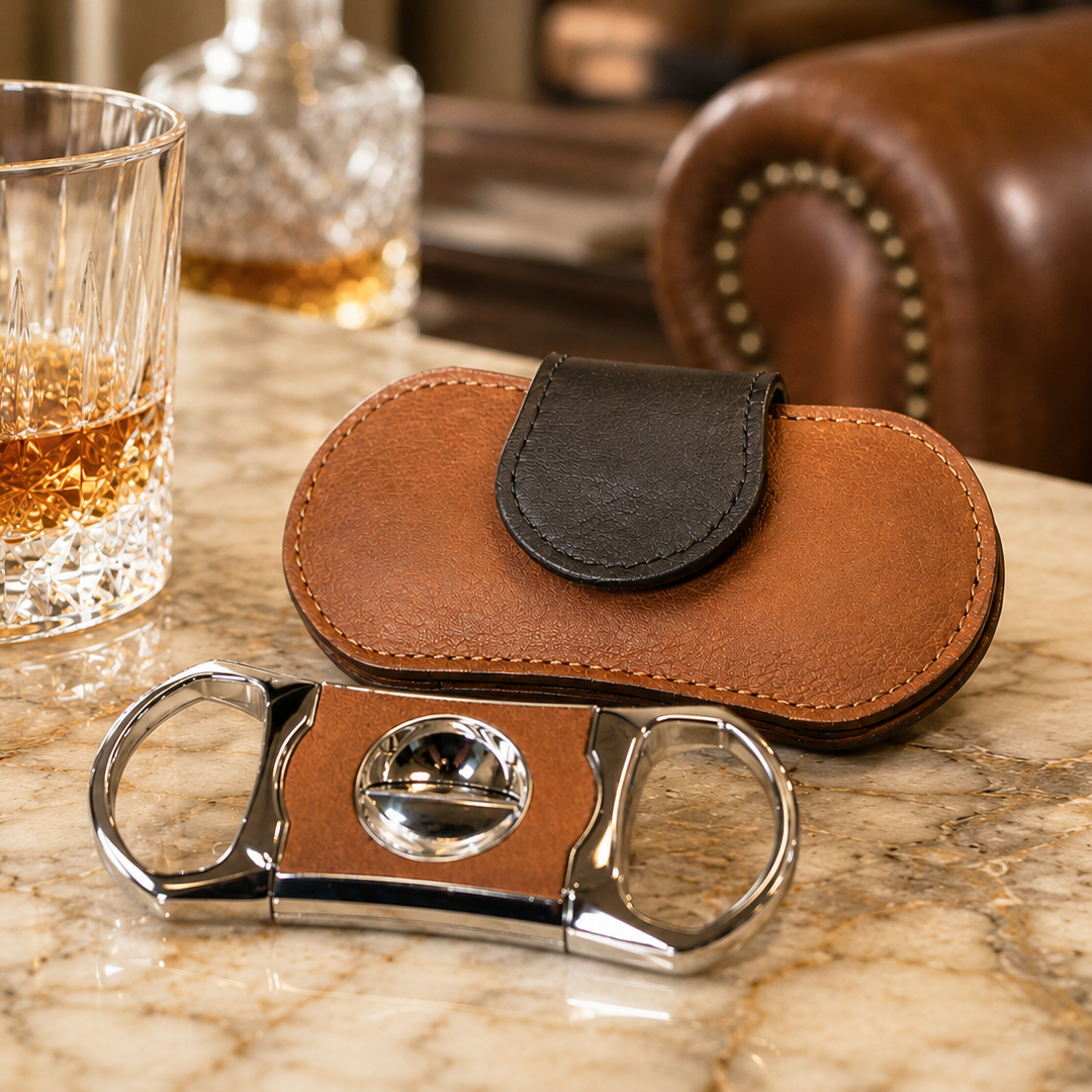 The "V" Cutter - Whisky and Black Leather