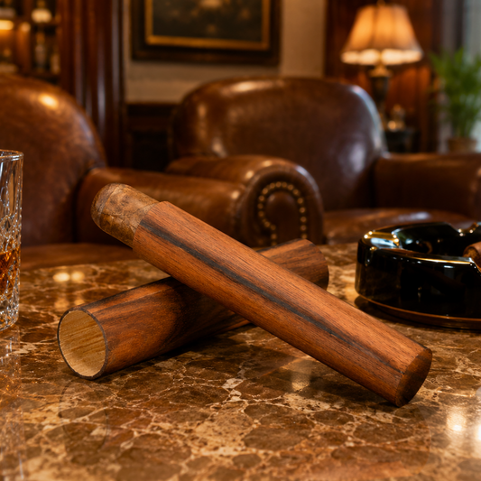 The Single Cigar Tube - Macassar Ebony