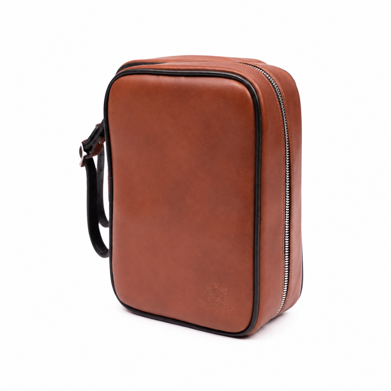 Havana Traveler (Valuables Pouch) - Whisky and Black Leather