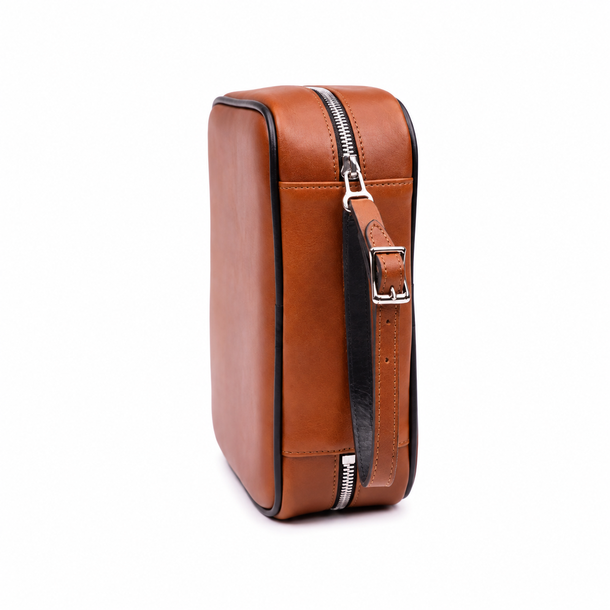 Havana Traveler (Valuables Pouch) - Whisky and Black Leather