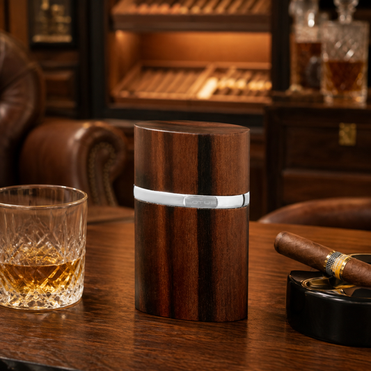 The "Triple Jet" Table Lighter - Macassar Ebony