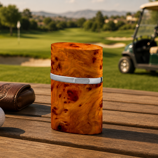 The "Triple Jet" Table Lighter - Carpathian Burl