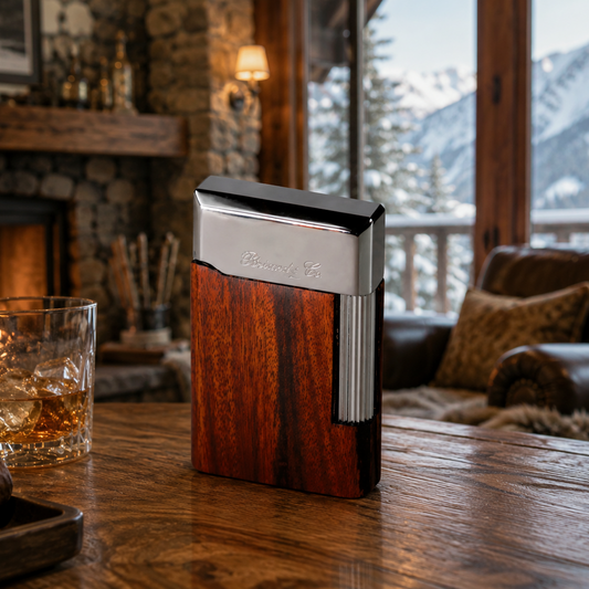 The "Eternel" Double Soft Flame Lighter - Rosewood