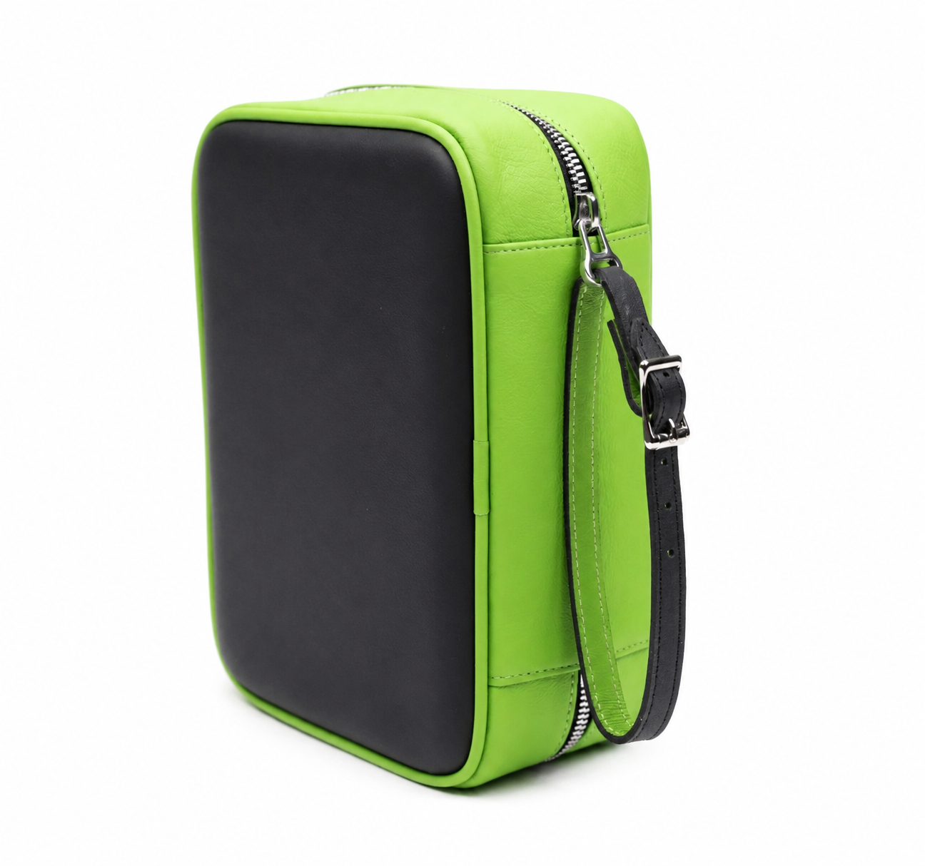 Havana Traveler - Black and Lime Green Leather