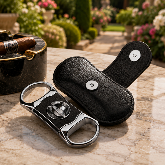 The "V" Cutter - Black Leather
