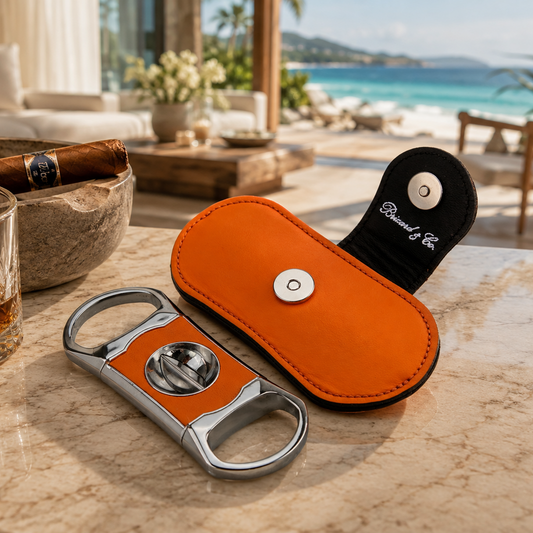 The "V" Cutter - Orange Leather
