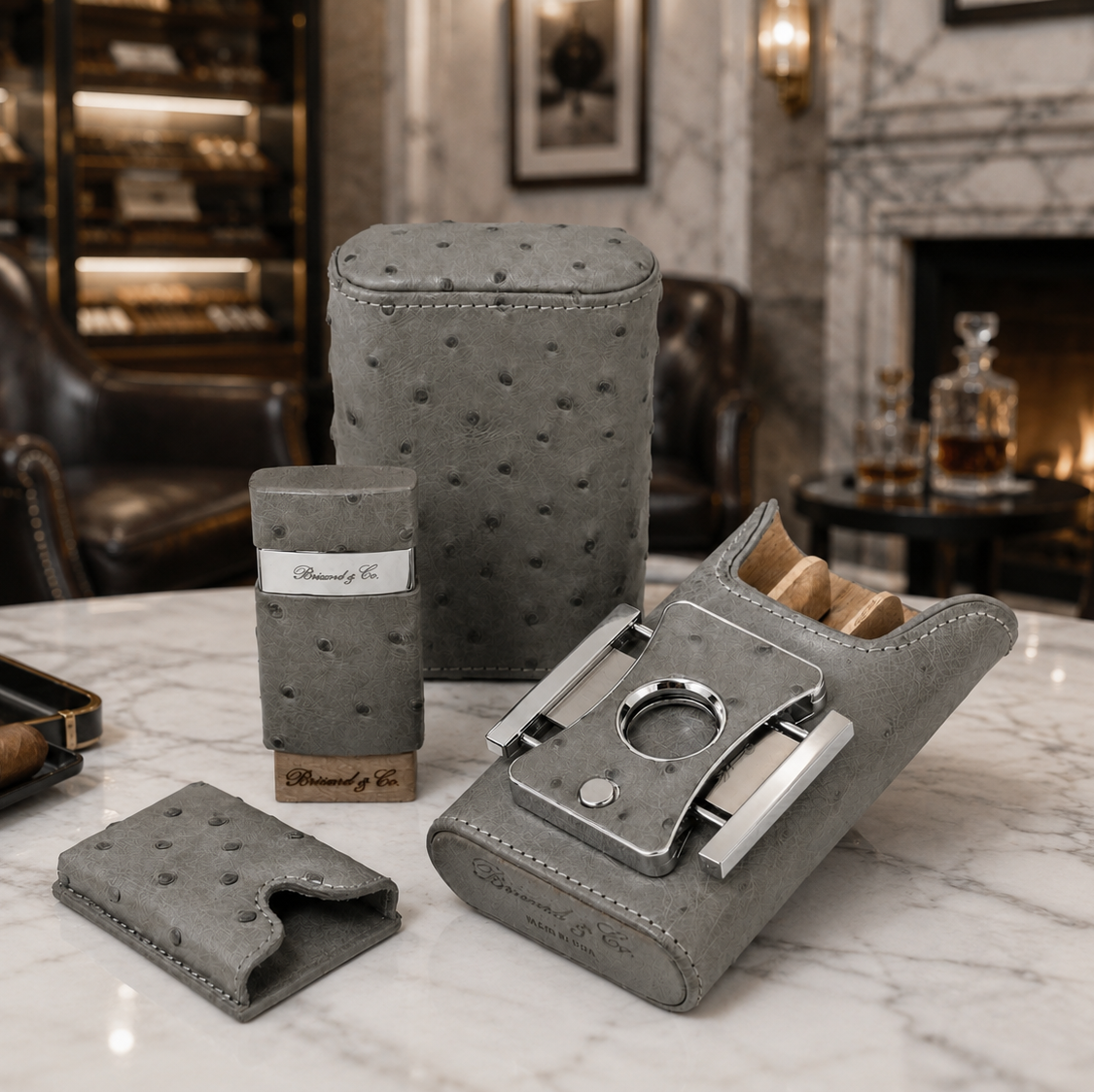 Venezia Lighter - Gray Ostrich