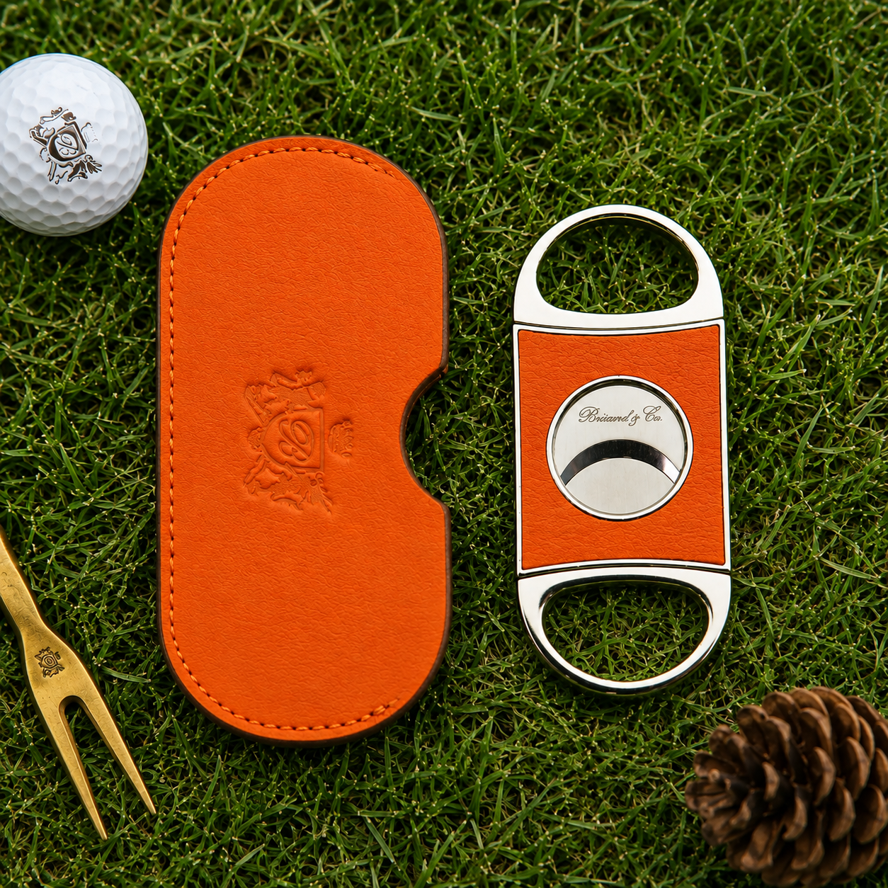 Double Guillotine Series 2 Cutter - Orange Leather