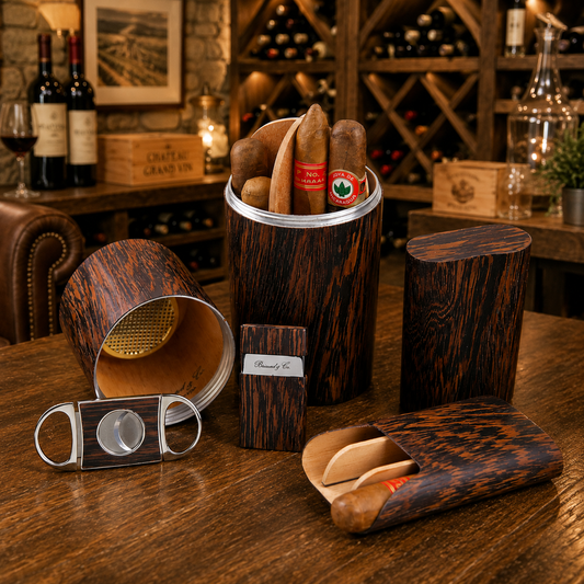 The Cylindrical Desk Humidor - Wenge