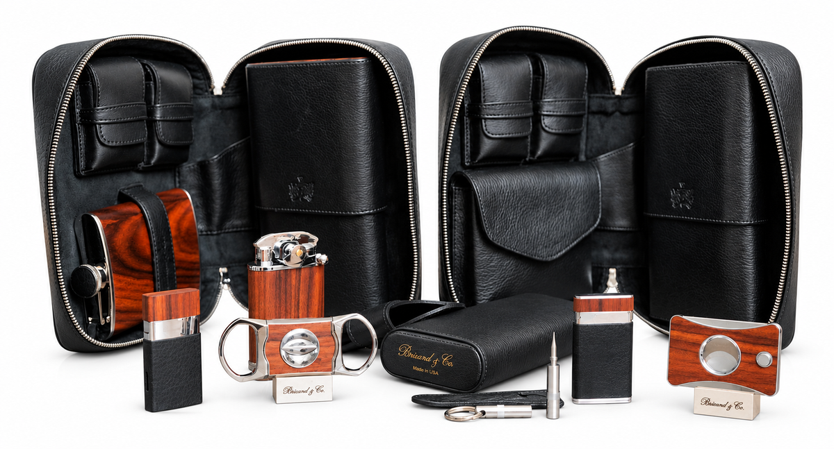 Havana Traveler - Black Leather and Rosewood
