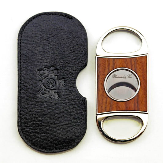Double Guillotine Series 2 Cutter - Rosewood and Black Leather